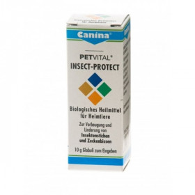 Canina Petvital Insect-Protect - хомеопатичен продукт за защита от ухапвания от насекоми и кърлежи 10 грама / 1200 глобули /